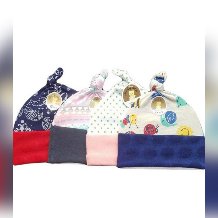 Pack Of 4 - Cotton Baby Caps