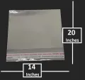 Best 50 Qty Transparent Plastic Poly Bag In 5 Sizes- PP Bags -BOPP- Cellophane-Bags With Adhesive Sealing- Reusable- Perfect For Packing N Securing Of Clothes Jewellery Food And Many Different Items- Gift Packing- Many Other Sizes Also Available- SubRung. 