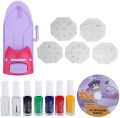 FREE 6 Nail Polish Nail Art Printer Machine Manicure Stamp Plate Drawing Printing Enamel Kit for Nail Design Saloon. 