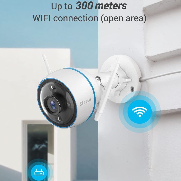 EZVIZ%201080P%20Security%20Camera%20Outdoor%20Colour%20Night%20Vision,%20Person%20Detection,%20IP%2067%20Waterproof,%20Customizable%20Detection%20Zones,%20H.265%20Video%20Compression%20Works%20with%20Alexa%20and%20Google%20Assistant%20(CTQ3N)%20-%20Image%202