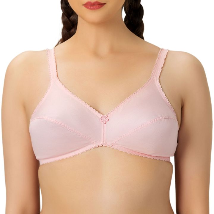 Bebelle, Basic Cotton, Bra for girls and women, Casual Bra, Blended Fabric Bra, Pink, B Cup