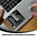 Computer Reference Keyboard Shortcut Sticker For Laptops, Premium Quality, Two Colors, Big Size 3.5x3in or Small Size 3x2.5 For Windows PC. 
