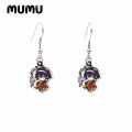 2020 New Bungo Stray Dogs Dangle Earring Anime Dazai Chuuya Acrylic Hook Earring Resin Earrings Epoxy Jewelry for Fans. 