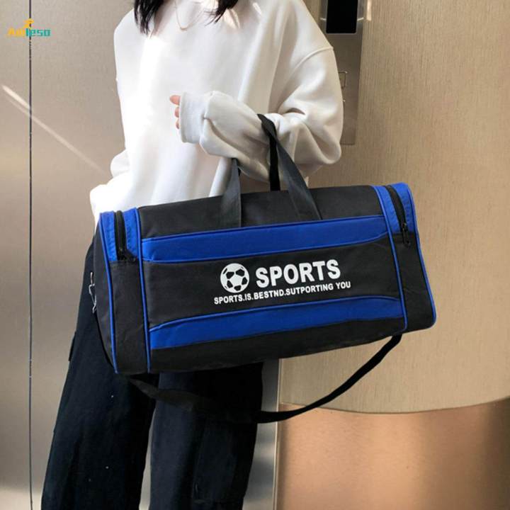 Travel Duffle Bag Adults Portable Sports Gym Bag for Weekend Outdoor Fitness Blue
