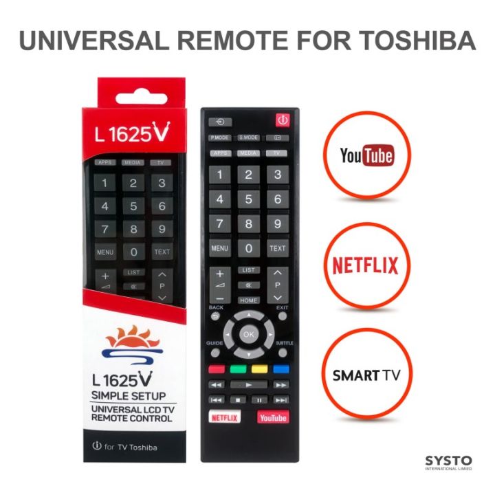 Universal%20Remote%20Control%20for%20Toshiba%20TVs%20Replacement%20Remote%20for%20All%20Toshiba%20LCD%20LED%203D%20HDTV%204K%20UHD%20Smart%20TV%20Remotes%20Sun%20L1625V%20-%20Image%202