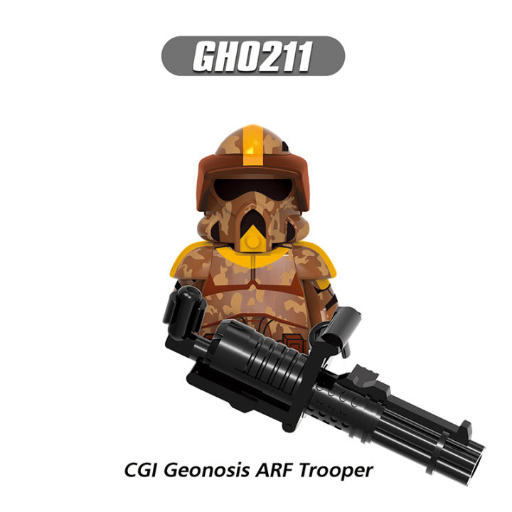 G0127 501st ARF Trooper Boomer Building Blocks ARF Commander Trauma Bricks Clone Trooper Figures Mini Figurines Droid Kid Toy BruberryBe