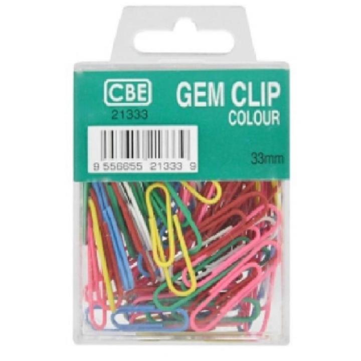 33mm x 80pcs Colored Plastic Gem Clip for Paper
