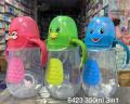 8423 FISH 330ml 11oz Baby Feeder bottle plastic large imported new style - baby feeder bottle with Handle and light in the cap baby feeding bottle for kids. 
