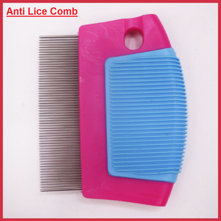 Rubber Grip Lice and Nit Comb | Stainless Steel Nit & Lice Comb Heavy Duty Easy Grip With Best Results | Heavy Duty Portable Best Quality Lice Comb For Hair Treatment Stainless Steel Metal Needles For Men Women