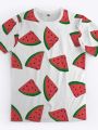 Watermelon printed baby girl tshirt. 