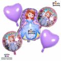 5pcs Princess Sofia happy birthday foil balloons birthday party decoration. 