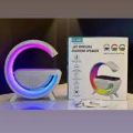 G63 G Shaped Lamp - Bluetooth Speaker For PC & Mobile - 15W Wireless Charger - Digital Alarm Clock - Mini Portable Speaker - Lamp For Bedroom Side Table & Study Table - Night Light - Show Piece For Room Decoration. 