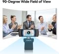 AUSDOM AW33 Webcam for PC with Microphone, USB Web Camera with HD 1080P for Computer Laptop Desktop, Wide Angle Video Streaming Web Cam for Mac Windows, Plug and Play for Teams Zoom Conference Black. 