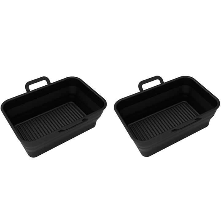 Silicone Air Fryer Liners for Ninja Dual Air Fryer AF400UK & Tower T17088, Foldable Silicone Air Fryer Basket Inserts