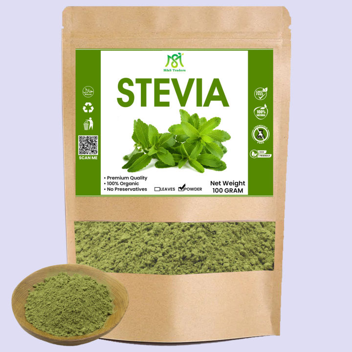 Stevia Extract Sweetener Powder Zero calories best for diabetes & Weight Loss 100 gm