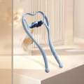 Neck Shoulder Self Massager Hand Roller Shoulder Relaxer Dual Point , Alleviates Sore Muscles S‐Shaped Curve Design Lightweight Convenient - Blue. 