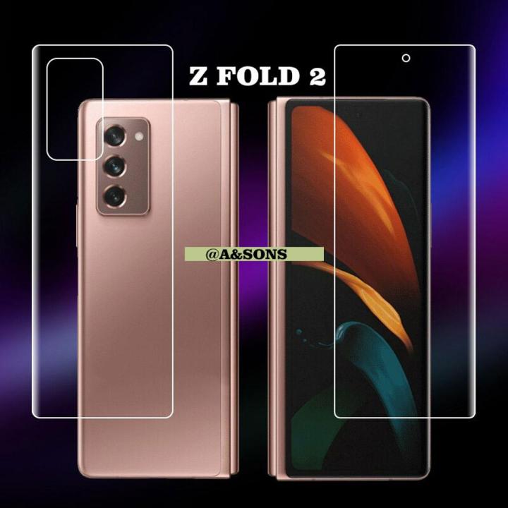 Samsung Galaxy Z Fold 2 Front & Back Clear Hydrogel film Jelly Protector