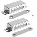 2 PCS Magnet Catcher Steel For Cabinet Wardrobe Door (L-Size) Heavy Duty. 