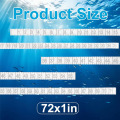NCANRUI 72 Inch Fish Measuring Tape Waterproof Fish Ruler Sticker Decal Clear Self Adhesive Fish Ruler for Boat Fishing. 