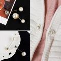 South Korea's  pearl antilight brooch  word pin sweater cardigan safety pin buckle pin fixed accessories female two. 