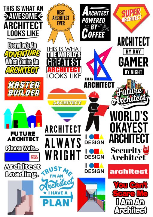 Architect stickers,