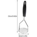 Potato Smasher | Potato Masher | Potato Masher Stainless Steel | Heavy Duty Mashed Potatoes Masher Kitchen Tool for Bean, Avocado, Vegetable Masher (Black). 