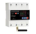 4P 100A Tuya WiFi Three Phase Smart Life Auto-Reclosing Over Under Voltage Protector Smart Meter Timer Switch Circuit Breaker. 