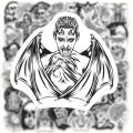 50/100pcs Black White Gothic Style Horror Sticker Waterproof Decal For DIY Laptop Skateboard Phone Car Sticker Patches for Kid. 