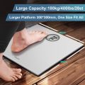 Vitafit Digital Bathroom Scales Weighing Scales with Step-On Technology, LCD Display(Stone/kgs/lbs),Tempered Glass Silver. 