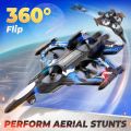 RC Combat Aircraft Drone – Remote Control Flying Jet Toy for Kids Remote Control Airplane With Colorful LED Navigation Light RC Helicopter 360° Flip Fighter Jet Rc Plane Toys. 