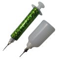 mehndi injection pen with squeeze bottle and 2 needles, create amazing henna designs by henna applicator pen. 