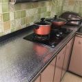 Kitchen waterproof aluminum foil stickers Anti greasy Counter Top Peel Stick Wall Decal Wardrobe Cabinets Cupboard Stove Table Drawer Oil Proof Sheet. 