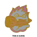 Howl's Moving Castle Calcifer Embroidery Iron On Sew On Patch For T-shirt Bag Cap Jeans Badge. 