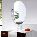 Acrylic Mirror Wall Stickers,Oval Mirror Stickers Self Adhesive, Mirror Stickers, Shatterproof Mirror Sheets for Bathroom Living Room (Silver) Acrylic Mirror Wall Mounted Mirror Stick on Mirror Self Adhesive Oval Shape Mirror Stickers for Bedroom. 
