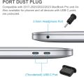 Type-C Port Dust Proof Cover Cap Plug for Mobile Phone - Silicone Anti-Dust Protector for Charger Jack, Universal Compatibility, 2 Pair. 