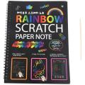 A5 SCRATCH NOTE PAD Scratch book with wooden stick scratch notepad. 