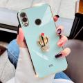 For Huawei P20 Lite Cover Fashion Rhinestone 3D Cactus Shiny Plating Square Bumper Phone Case Soft Silicone Shockproof Protective Back Cover. 