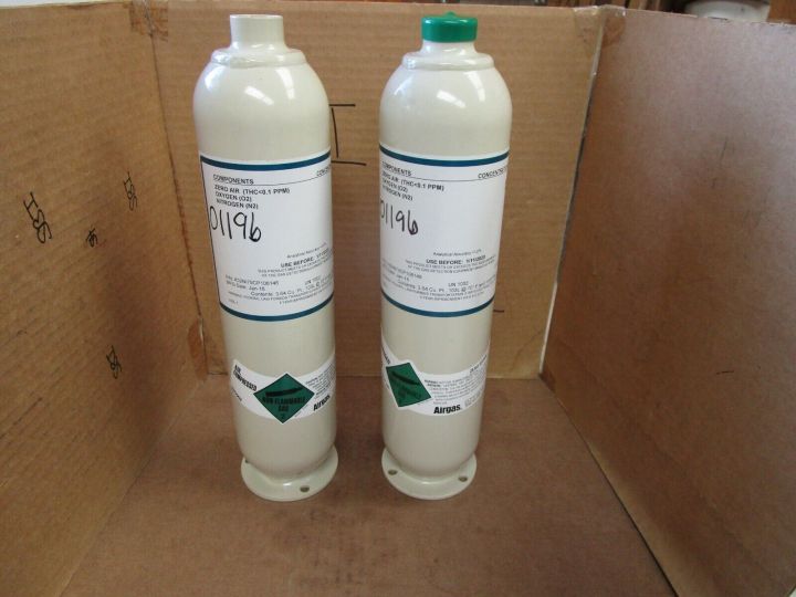 (2) Airgas Compressed Gas Cylinder X02NI79CP106146 Zero Air, Oxygen, Nitrogren