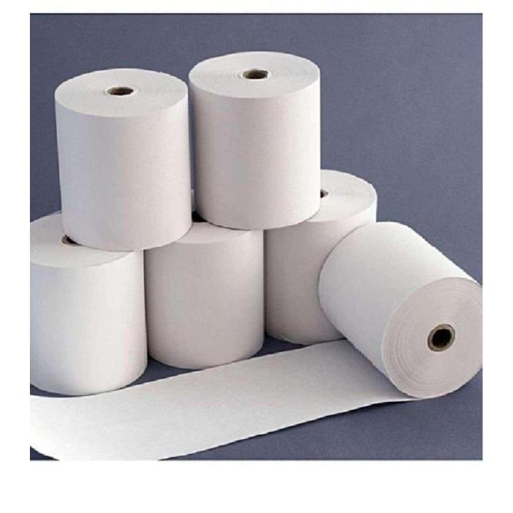 Pack of 6 Pcs Thermal Printer Roll 3 Inch x 50 meter - White