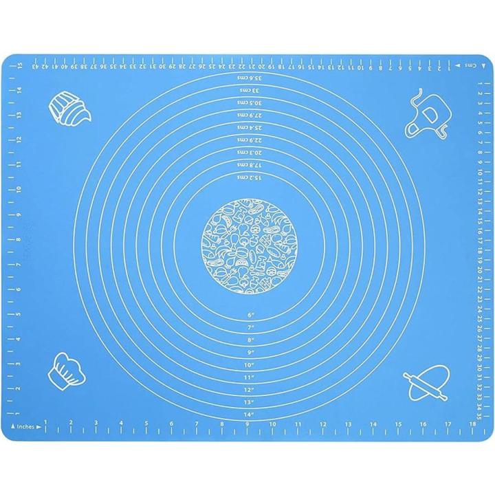 Silicone Baking Mat for Pastry Rolling Dough with Measurements - 19.7" x 15.7" BPA Free Non Stick and Non Slip