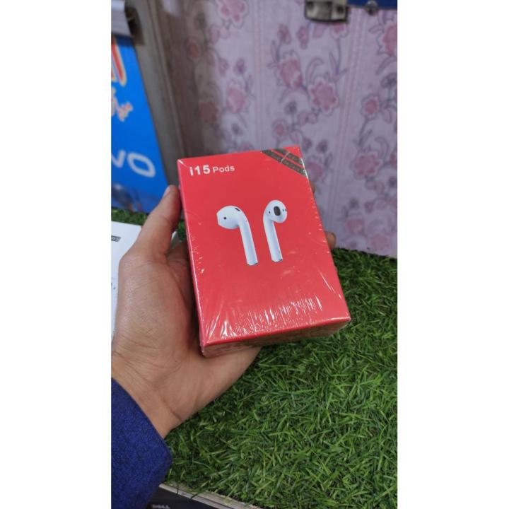 i15 pods tws  Wireless Twins Bluetooth Earbuds Original Highly Battery Timing I15 Airpods_Bluetooth Smart devices i15 pods-White