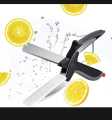 GM Smart Multi-Function Stainless Steel Kitchen Scissors 2 in 1 Cutting Board Chopper Fruit Vegetable Multifunctional. 