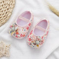 Spring Floral Baby Girls Shoes Toddlers Prewalkers Flower Shoes Infant Soft 0-18M Anti-slip Toddler Shoes. 