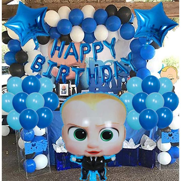 Boss Baby Birthday Decoration Theme  Birthday Decoration Theme for Boys  Birthday Balloons  BOSS BABY FOIL SET
