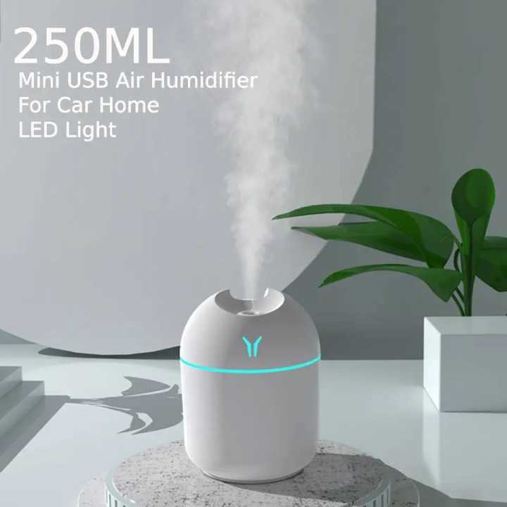 Portable Mini Air Humidifier USB Desktop Humidifier for Car Bedroom Air Diffuser Fogger Mist Maker Sprayer with LED Night Lamp