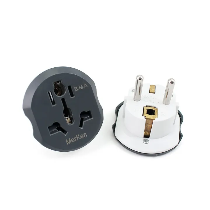 Universal AC Adapter 16A Grey European Socket Plug Adapter & Converter ...