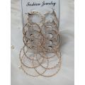 6Pairs Big Circle Hoop Earrings Set for Women Girls Baliya Ear Clip Punk Style Earring Ear Ring Wedding Jewelry. 