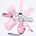 Self Defense For Safety Keychain Full Set With Personal Alarm, Knife Accessories Birthday Gifts For Mom Women Girls. 