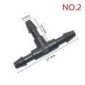 Plastic Barb Hose Fitting Tee Connector 3mm 4mm 8mm 10mm 13.5mm 3-Way Hose Joint Tube T-Shape Pipe Fittings 10 Pcs. 