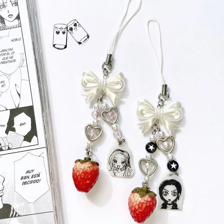 mini nana hachi matching phone charm handmade Y2K